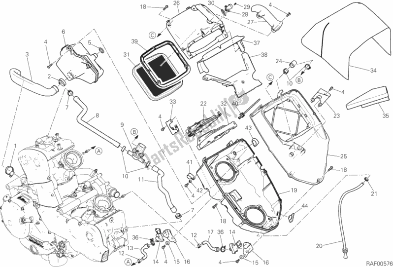 Todas las partes para Consumo de Ducati Multistrada 950 Touring USA 2018